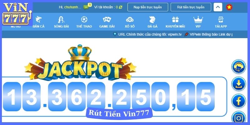 Rút tiền Vin777 nhanh chóng và an toàn 